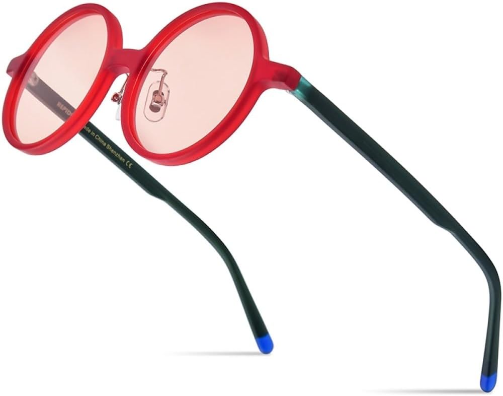 

Солнцезащитные очки MUTYNE из матового ацетата, мужские, в стиле ретро, ​​винтаж, круглые, с защитой от УФ-излучения UV400, женские солнцезащитные очки, Matte Red Pink