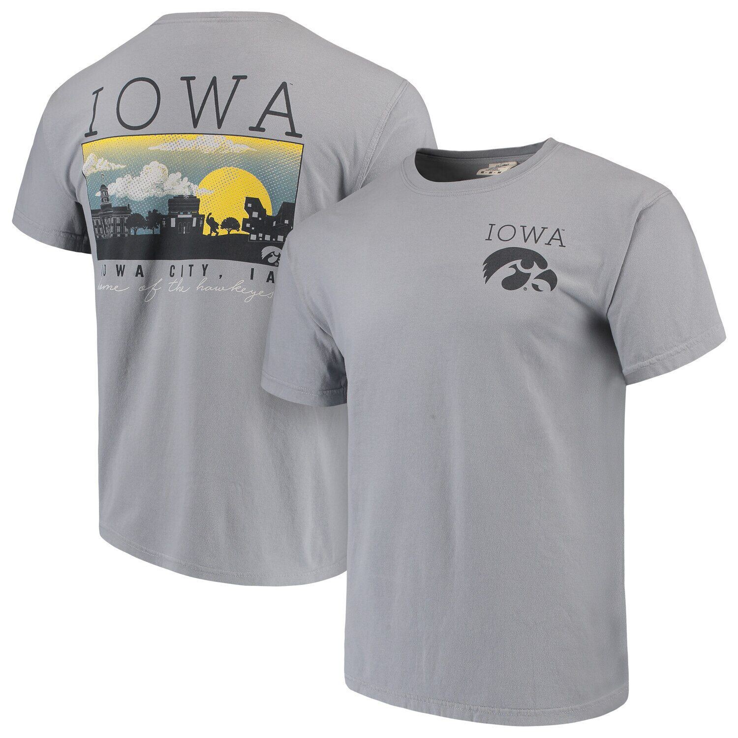 

Мужская серая футболка Iowa Hawkeyes Comfort Colors Campus Scenery, Серый, Мужская серая футболка Iowa Hawkeyes Comfort Colors Campus Scenery