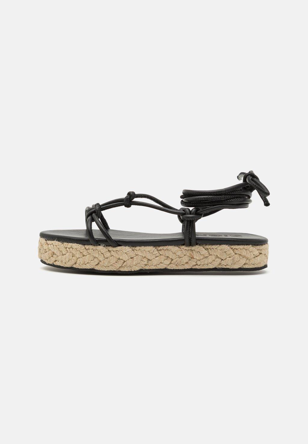 Эспадрильи LEATHER - Platform sandals Zign, черный