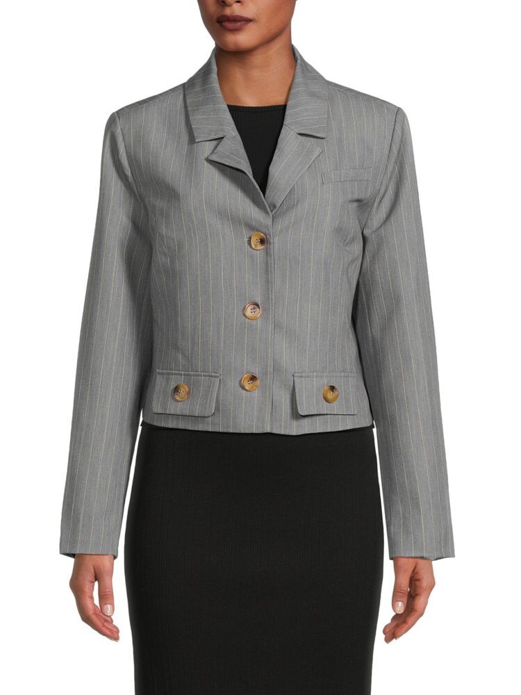 

Укороченная куртка в полоску Javi с защипами Walter Baker, цвет Heather Pinstripe