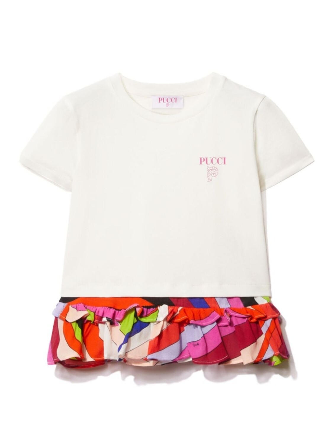 

PUCCI Junior футболка из хлопка с логотипом, белый