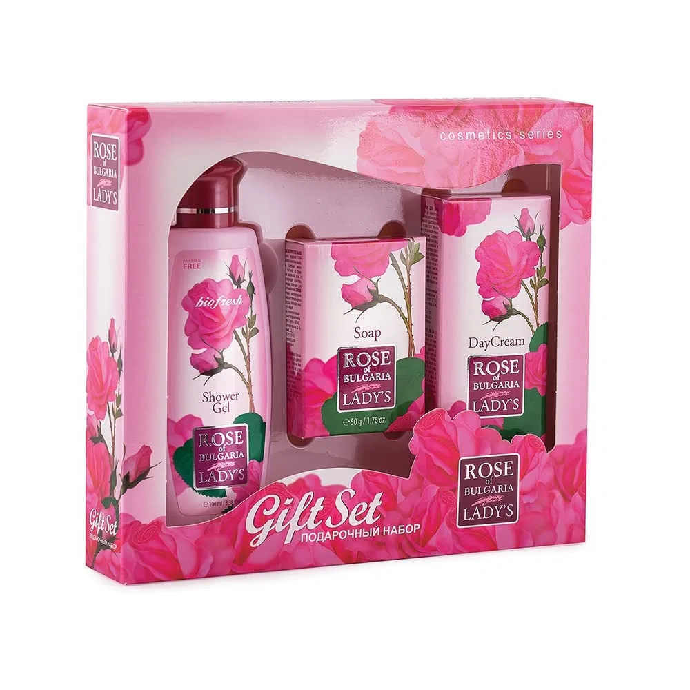 Женский подарочный набор Rose of Bulgaria с розовым маслом Biofresh Cosmetics