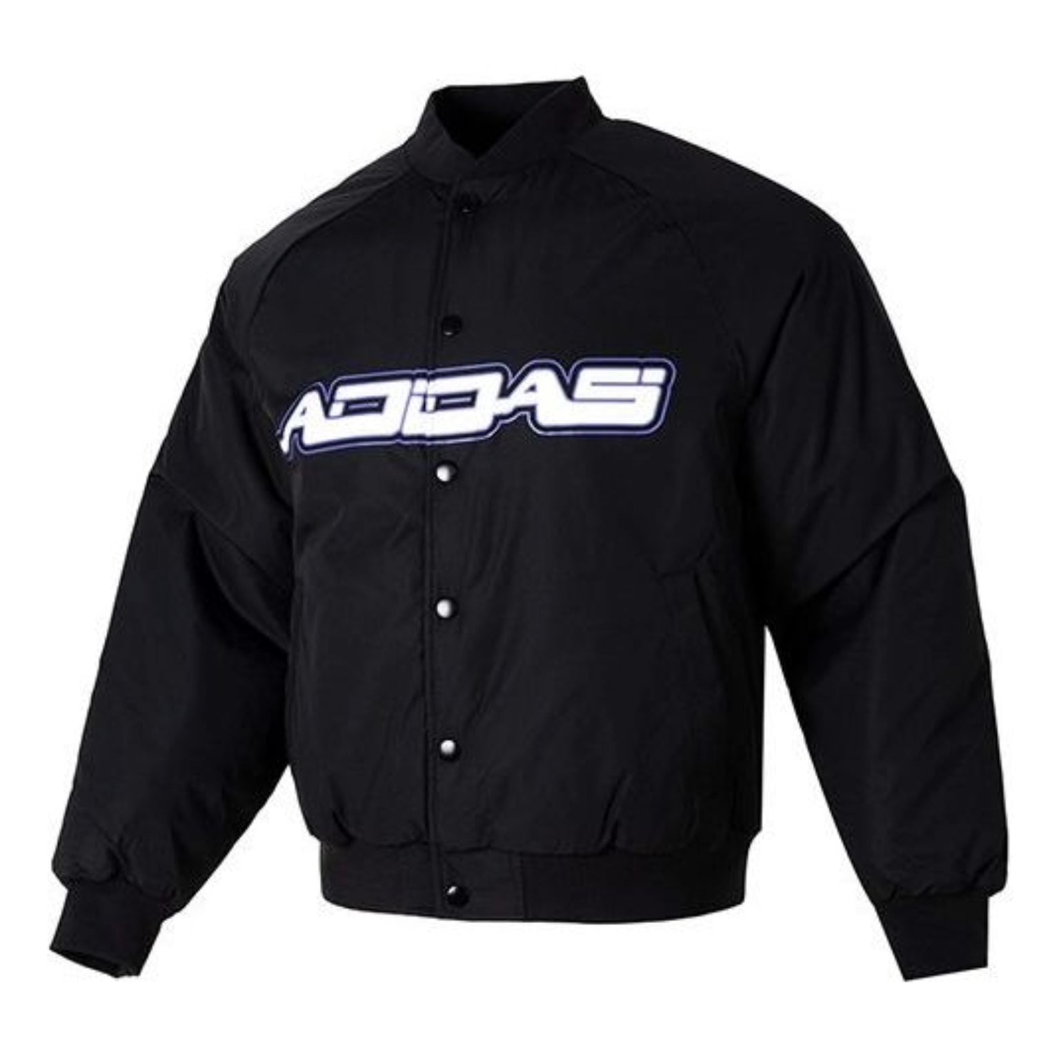

Повседневная хлопковая куртка Adidas с однотонной надписью на плече, цвет 'Черно-белый'