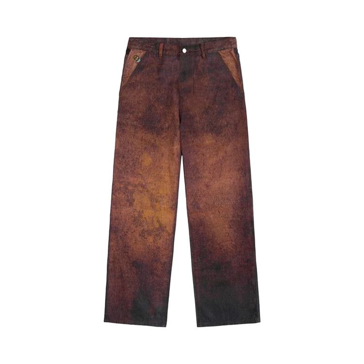 

Брюки KidSuper Printed Distressed Baggy Pant, Burnt Red
