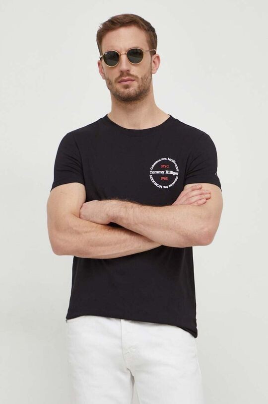 

Хлопковая футболка Tommy Hilfiger, черный