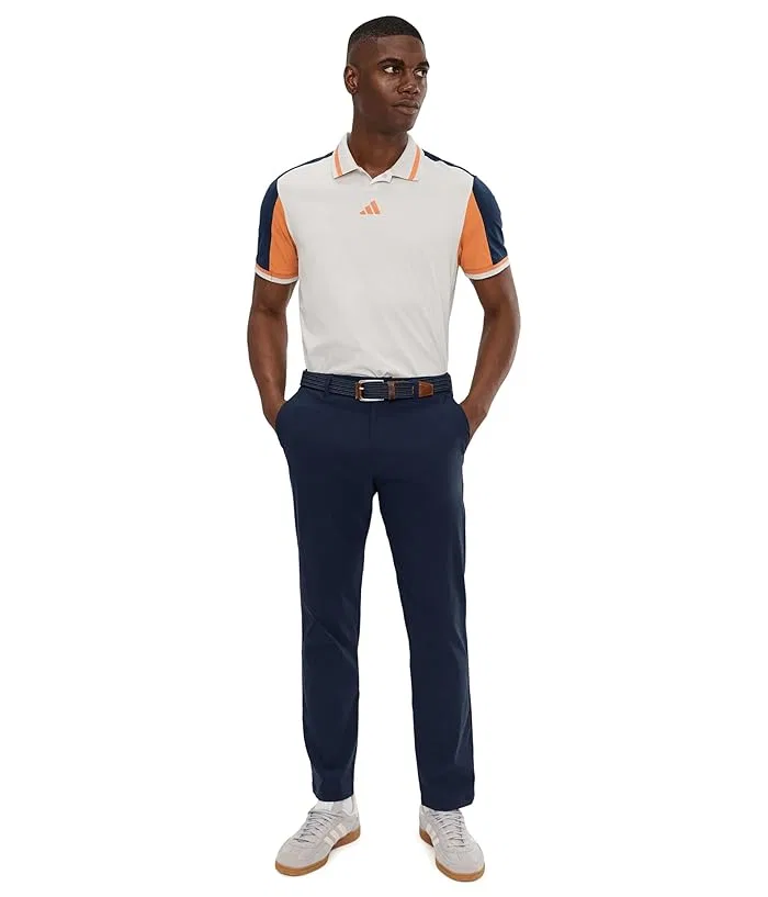 Поло Adidas Golf Beyond Vent Twistknit, Orbit Grey/Collegiate Navy — фото 2
