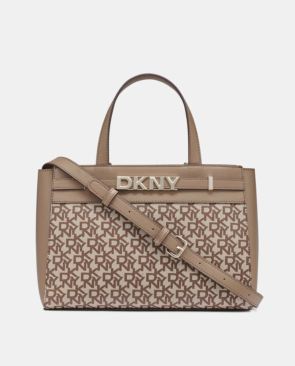 

Сумка DKNY BECKETT с двойной ручкой и однотонным принтом, бежевый