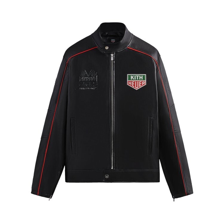 

Куртка Kith x TAG Heuer Formula Leather Racing Jacket, черный