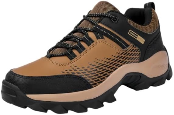 

Мужские кроссовки для активного отдыха на открытом воздухе - дышащий верх из сетки и PU, амортизирующая подошва EVA, шнуровка для комфортной прогулки по тропам и бега - черные/серые, расширенная версия, туристическое снаряжение Minlaidian