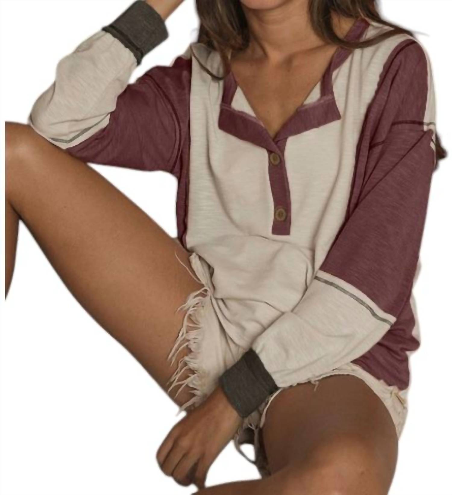 

Трикотажный топ из махровой ткани цвета Mauve BiBi