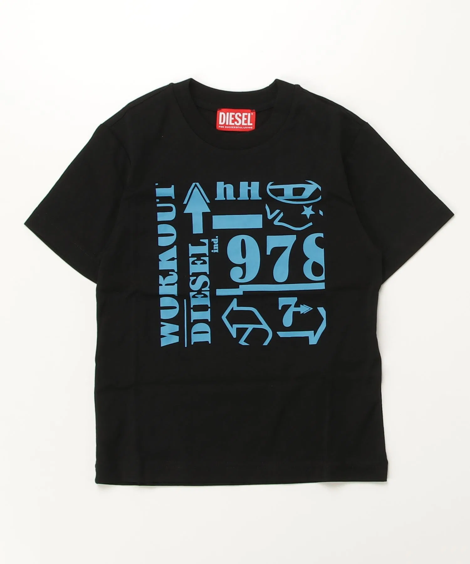 Детская футболка с логотипом DIESEL KIDS чёрная