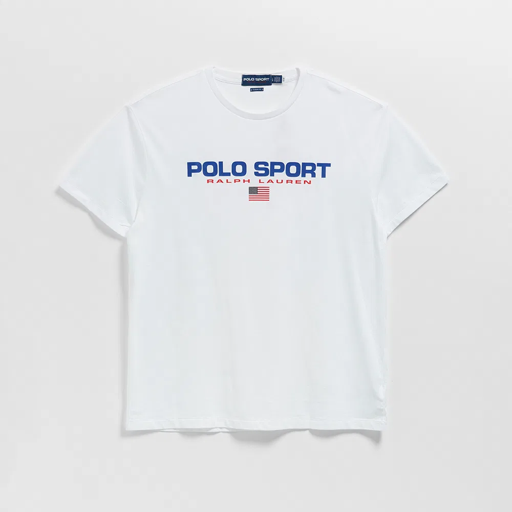 Мужская классическая футболка поло белая от Polo Ralph Lauren