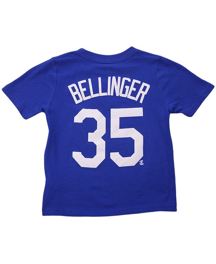 

Футболка с именем и номером игрока Los Angeles Dodgers для малышей Коди Беллинджера Nike, синий