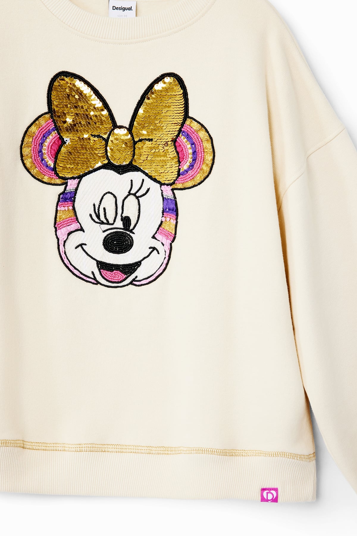 Толстовка с пайетками и лентой в виде Минни Маус (100-150 см) Desigual, White/1001 — фото 3
