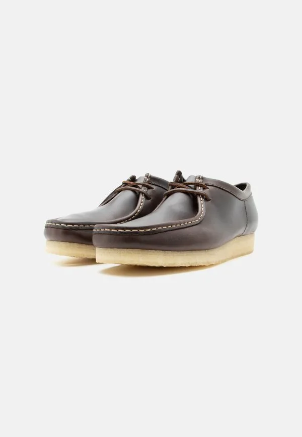 Повседневные кроссовки wallabee на шнуровке Clarks Originals, Dark Brown — фото 2
