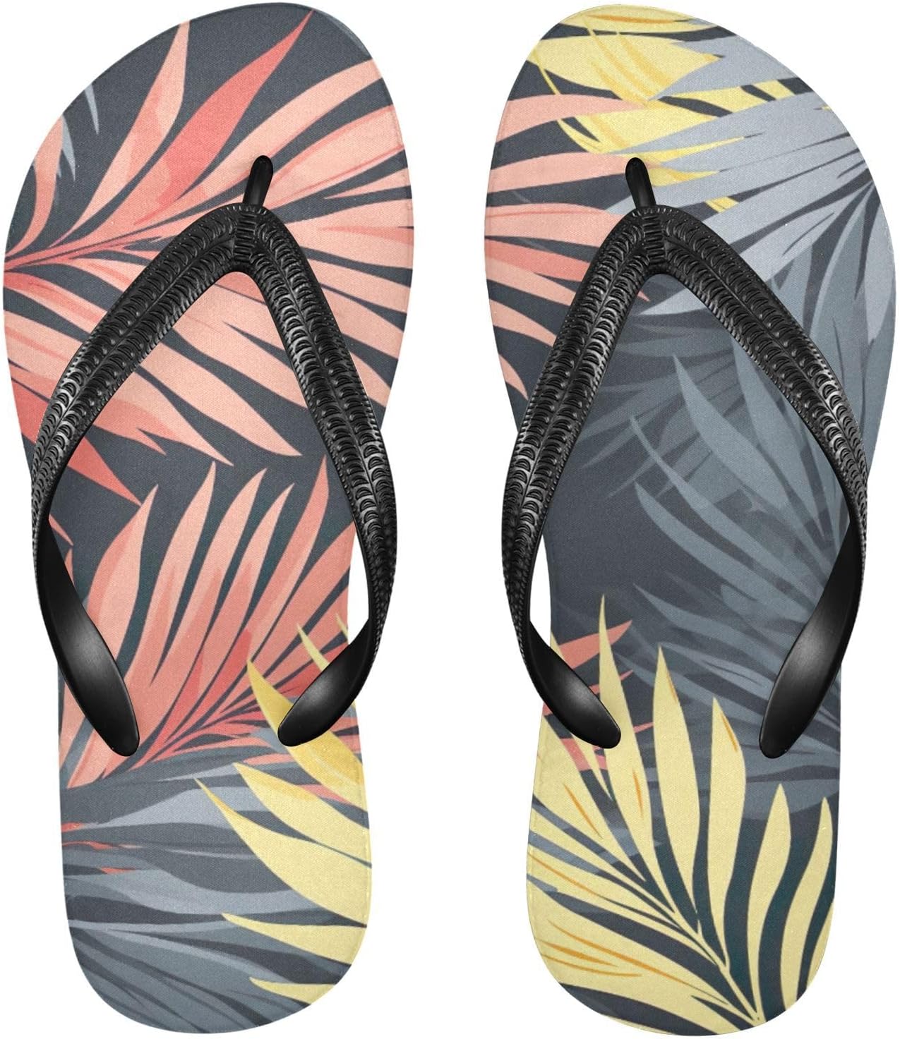 

Женские и мужские летние пляжные шлепанцы Palm Leaf с тропическим дизайном, для душа Kfbe