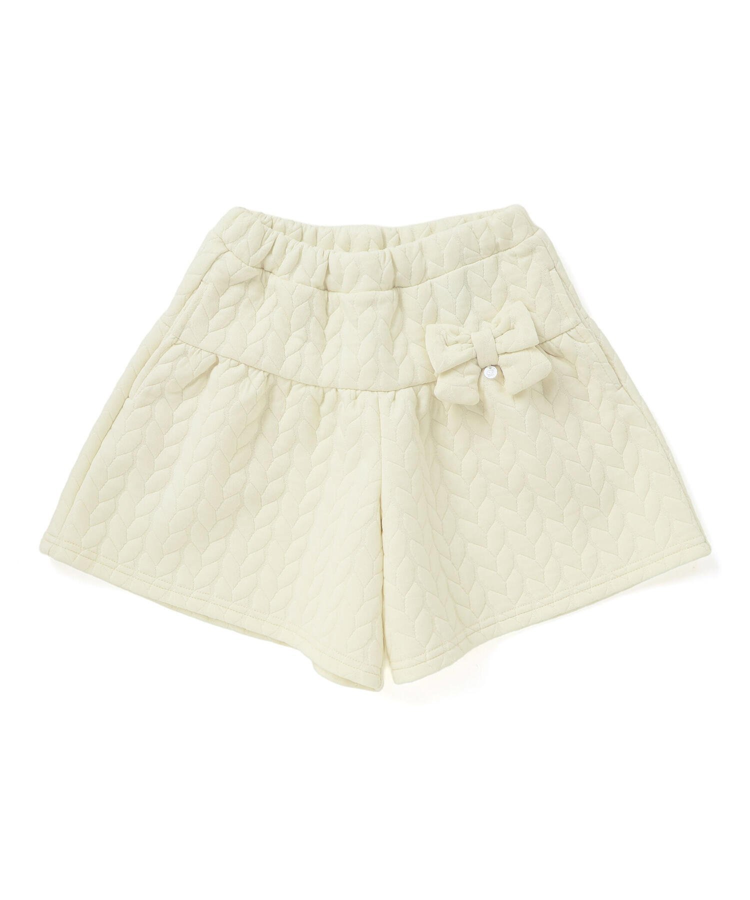 Стеганые жаккардовые кюлоты (95-160 см) BeBe Petits Pois Vert, Off white — фото 4