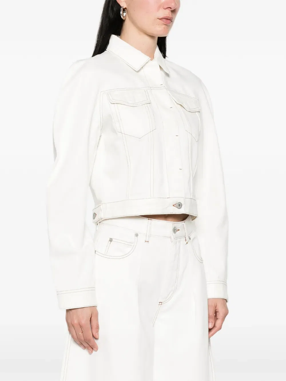 Джинсовая куртка овало де ним Jacquemus, нейтральный — фото 3