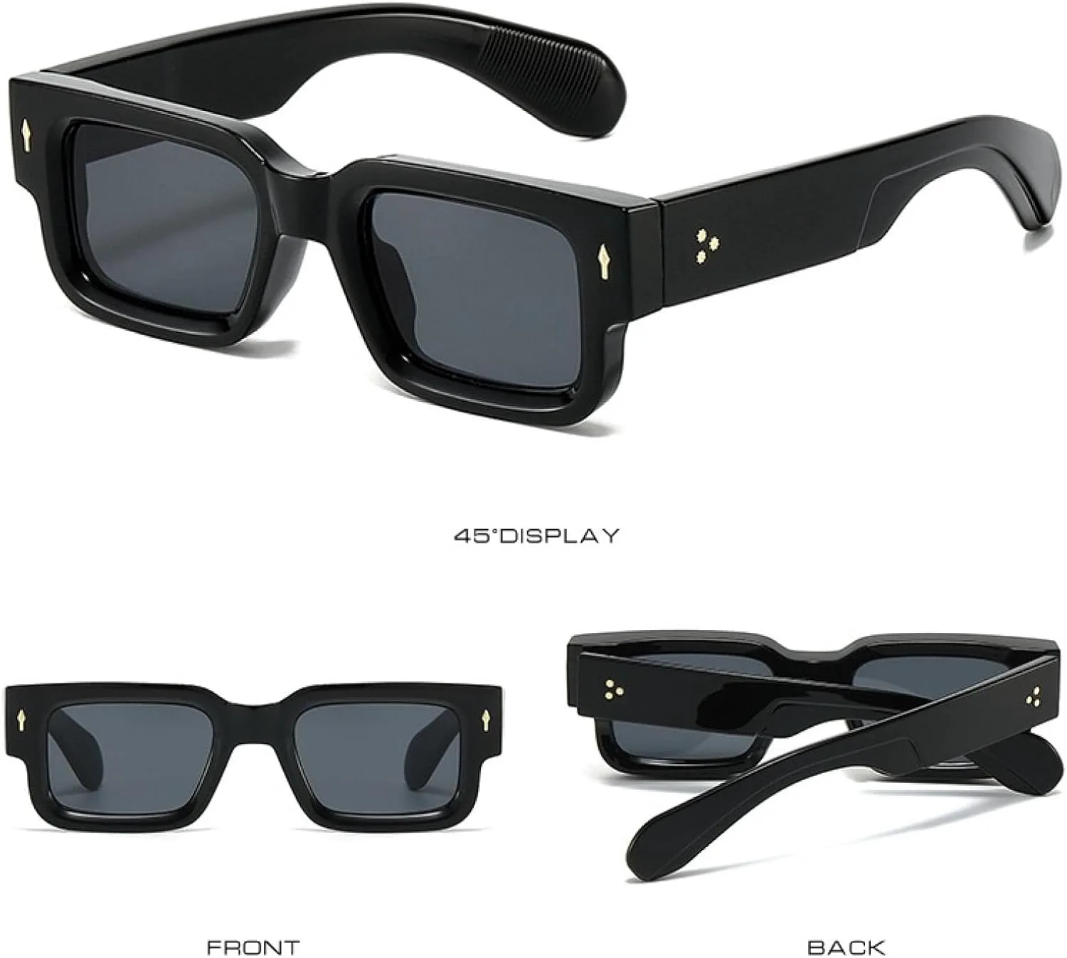 

Солнцезащитные очки с защитой от УФ-излучения UV400 | Толстая оправа | Для женщин и мужчин | Для занятий спортом на открытом воздухе и вождения DSVIGF, Black Grey