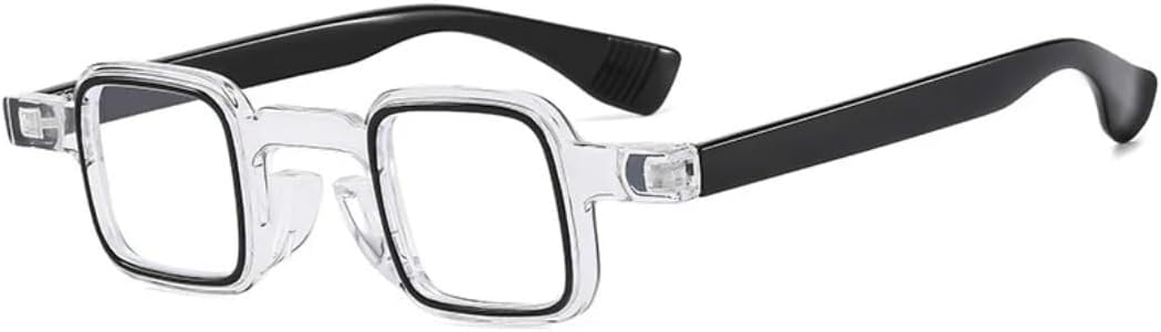 

Солнцезащитные очки с защитой UV400 | Маленький размер, двухцветные | для женщин и мужчин, для занятий спортом на открытом воздухе и вождения LXLHWN, Transparent Black