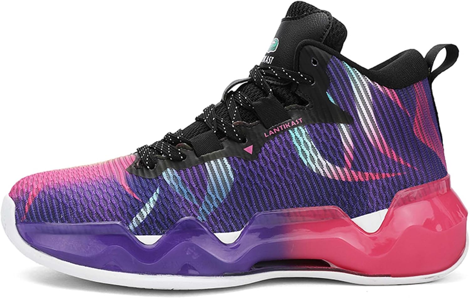 

Мужские и женские удобные и нескользящие баскетбольные кроссовки, легкие и дышащие повседневные ходовые туфли, износостойкие и прочные туристические ботинки, марафонские спортивные туфли, шнуровка, плоская подошва Ksyvucrd, фиолетовый