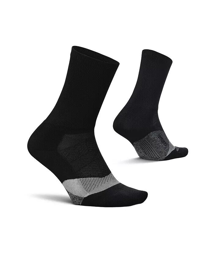 

Мужские носки Elite Light Cushion Mini Crew — спортивные носки с целевой компрессией — большие Feetures, черный