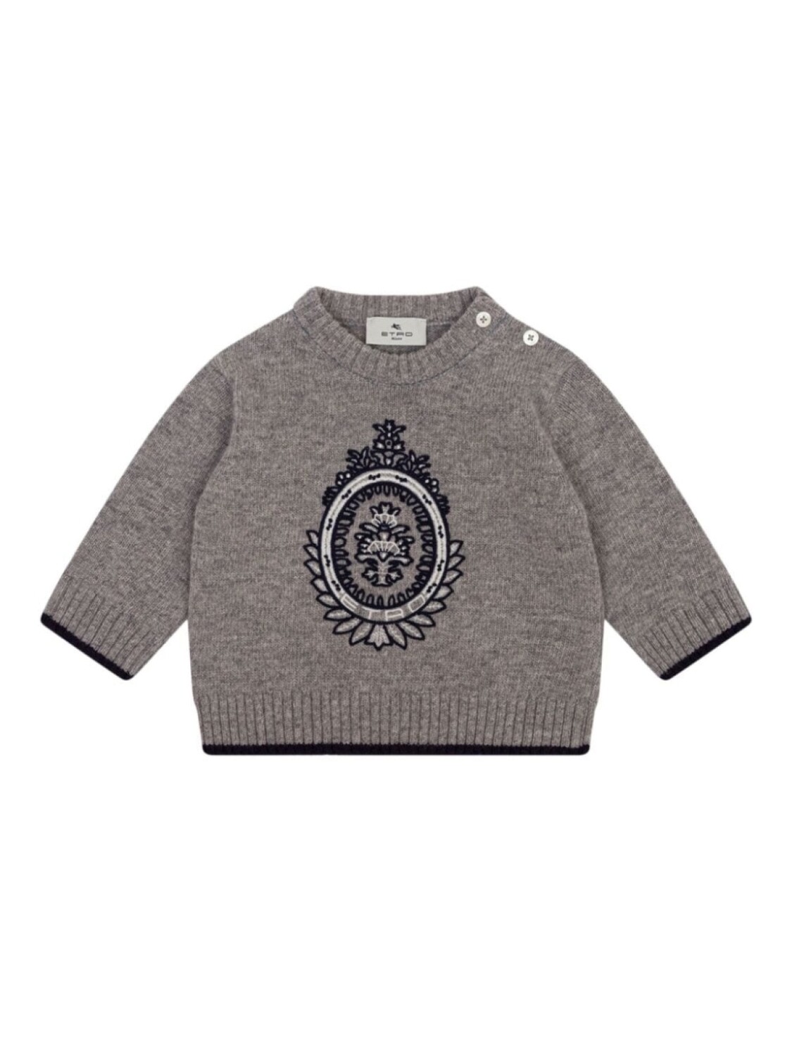 

ETRO KIDS джемпер с вышивкой Coat of Arms, серый