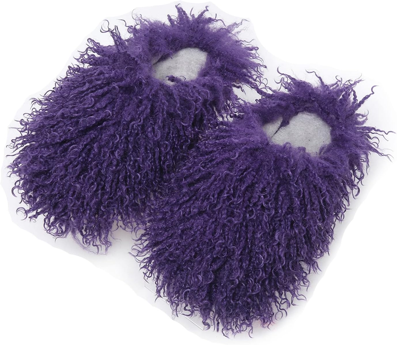 

Домашние тапочки YESBOR для женщин и мужчин из искусственного меха, пушистые и теплые, зимние, с плоской подошвой, фиолетовый