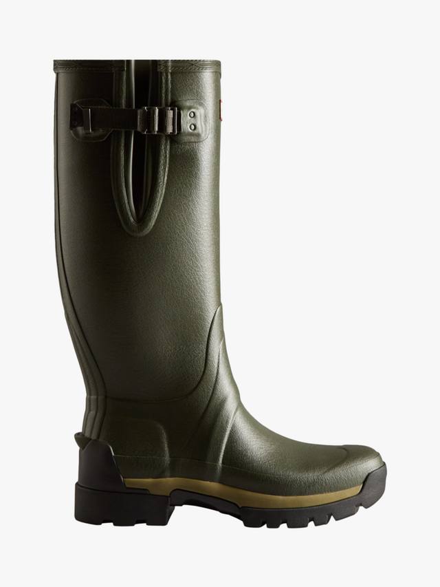 

Мужские веллингтоновые ботинки balmoral с регулируемой боковиной Hunter, цвет Dark Olive