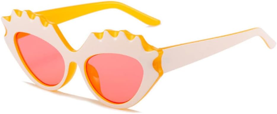 

Солнцезащитные очки «кошачий глаз» неправильной формы для женщин, винтажные очки с леопардовым принтом, ретро-очки для женщин, солнцезащитные очки UV400 LANGSER, C7 White Pink