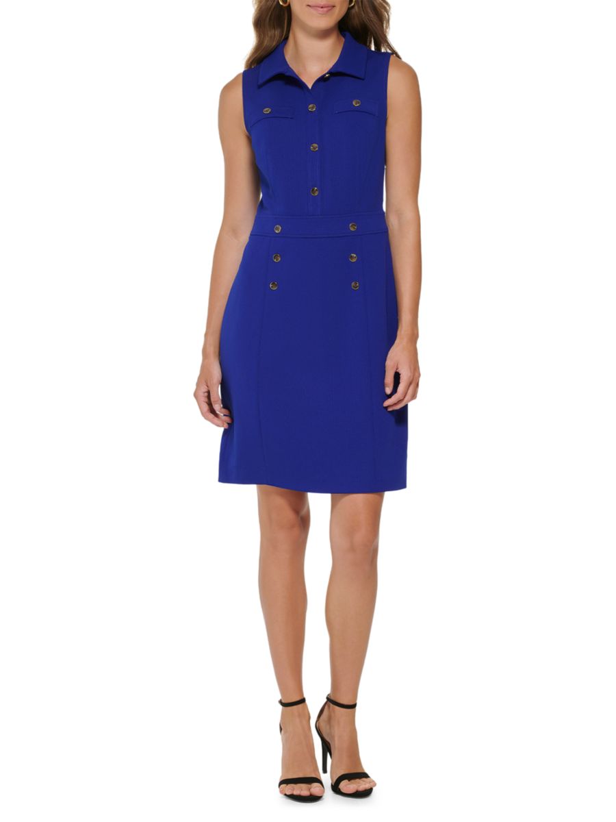 

Платье-футляр миди DKNY, цвет Berry Blue