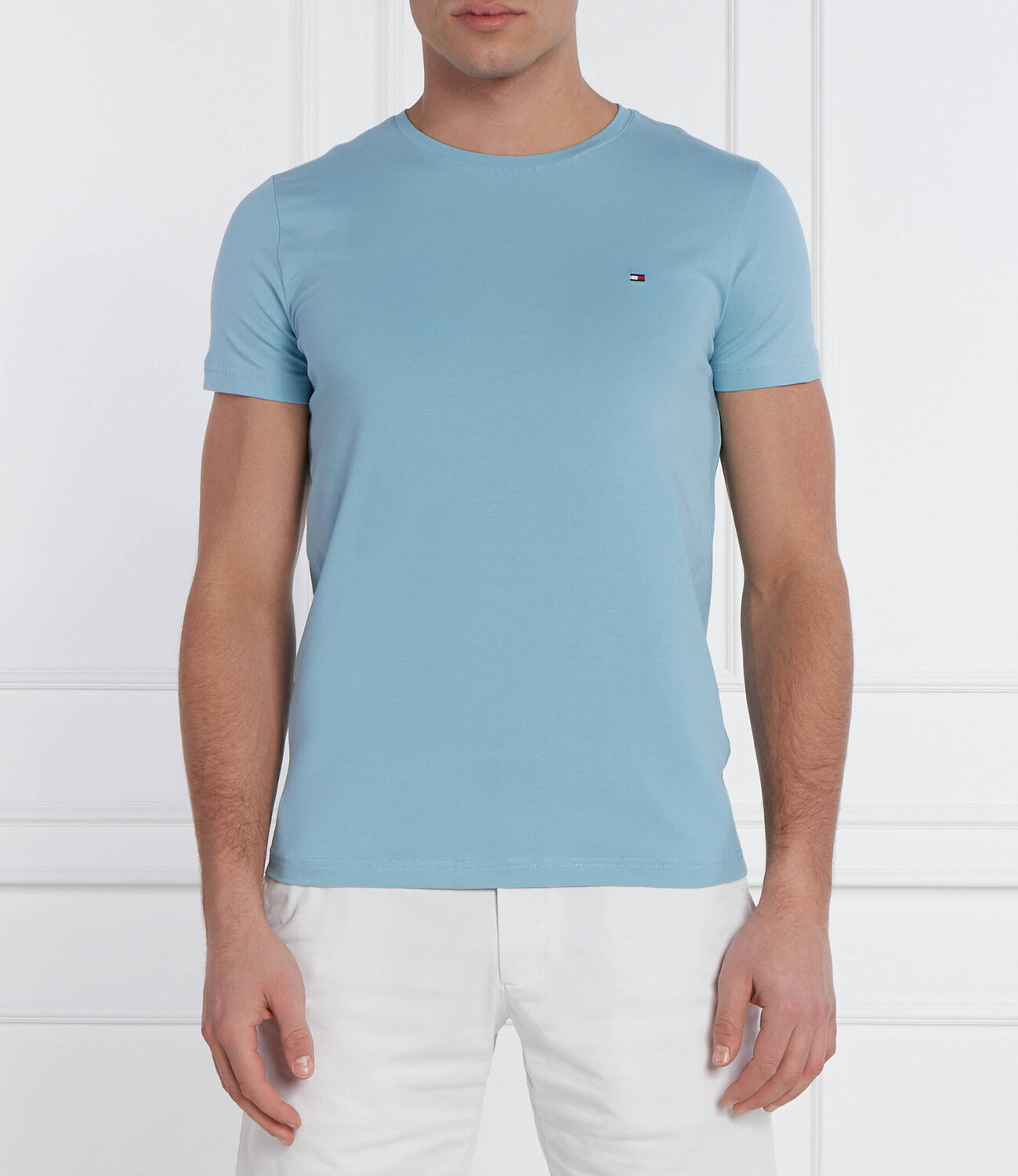

Футболка Tommy Hilfiger Slim Fit stretch, небесно-голубой