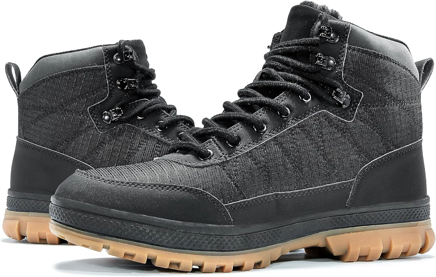 

Мужские зимние ботинки Wondamo, легкие, водонепроницаемые, с утеплителем и меховой подкладкой, противоскользящие, для холодной погоды, черный