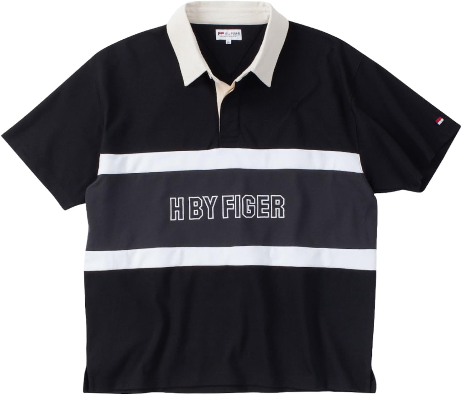 

Мужская футболка с коротким рукавом H BIGGER цвета лагер By Figer, черный/серый