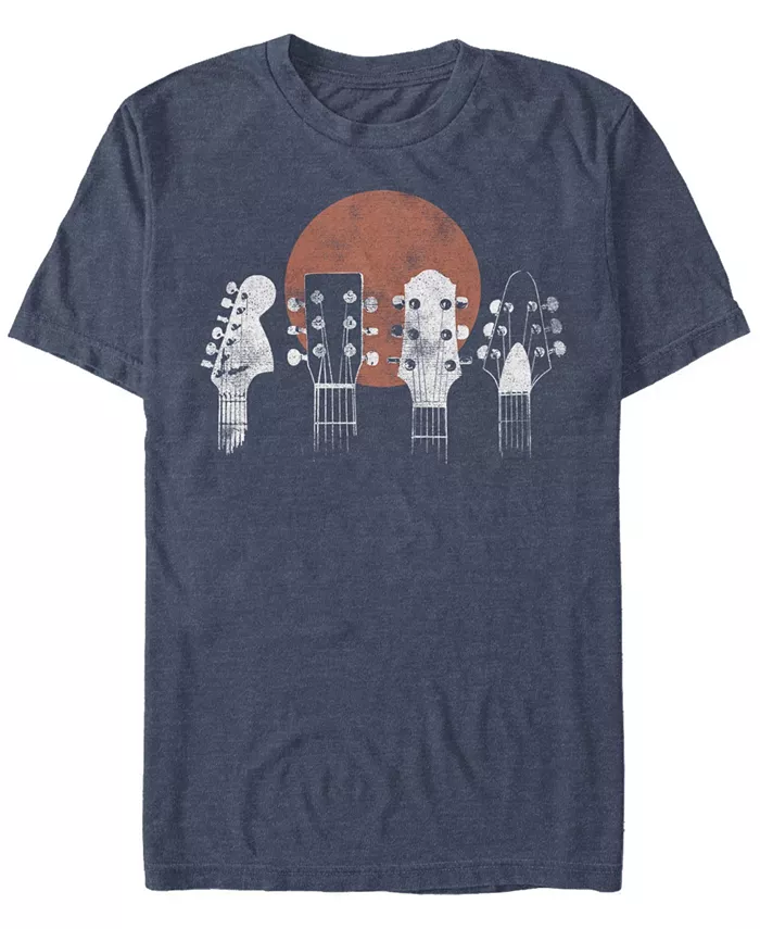 

Мужская футболка с коротким рукавом Generic Additude Guitar Heads Fifth Sun, синий