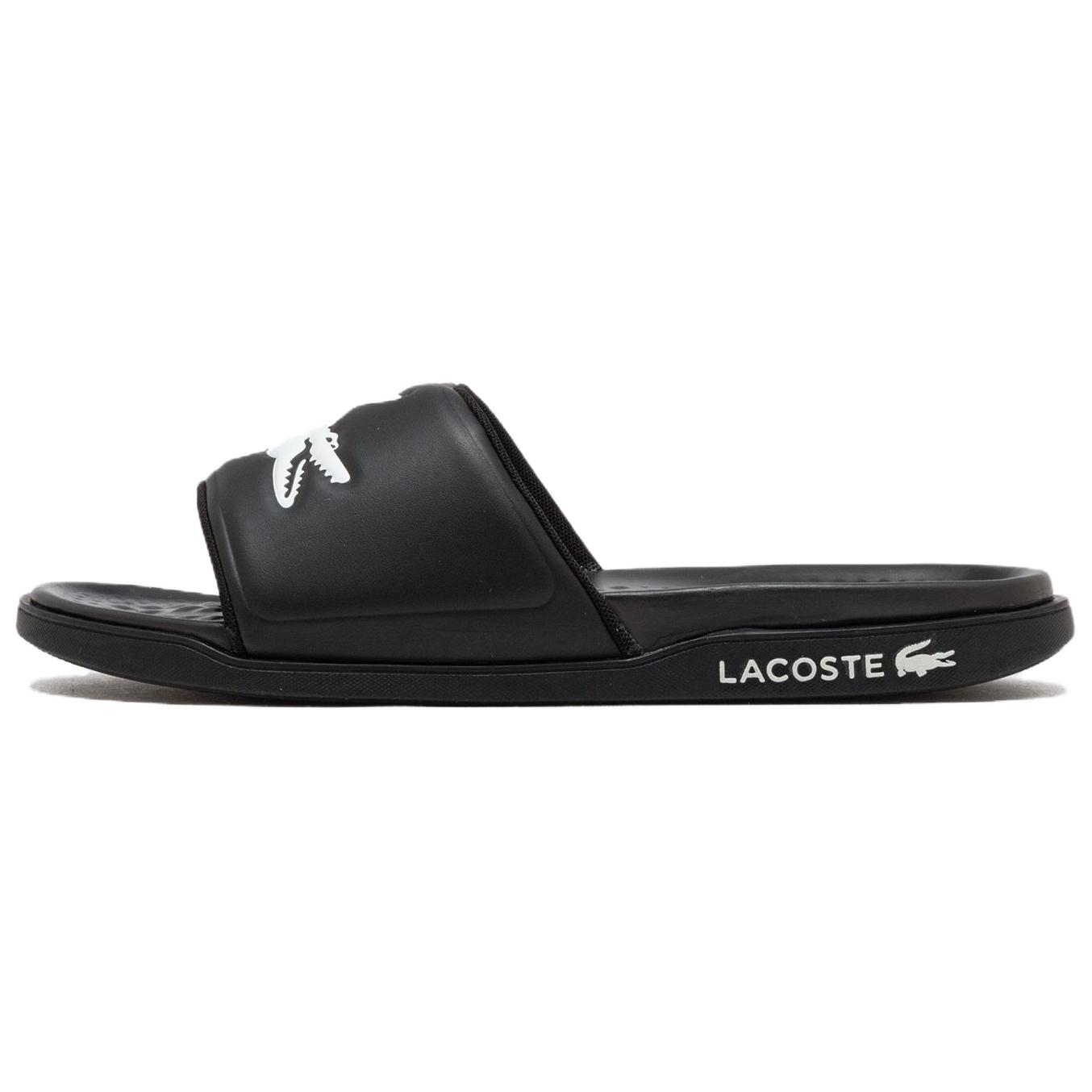 

LACOSTE Сандалии-слайдеры из нескользящей ткани с защитой от истирания, мужские, черные