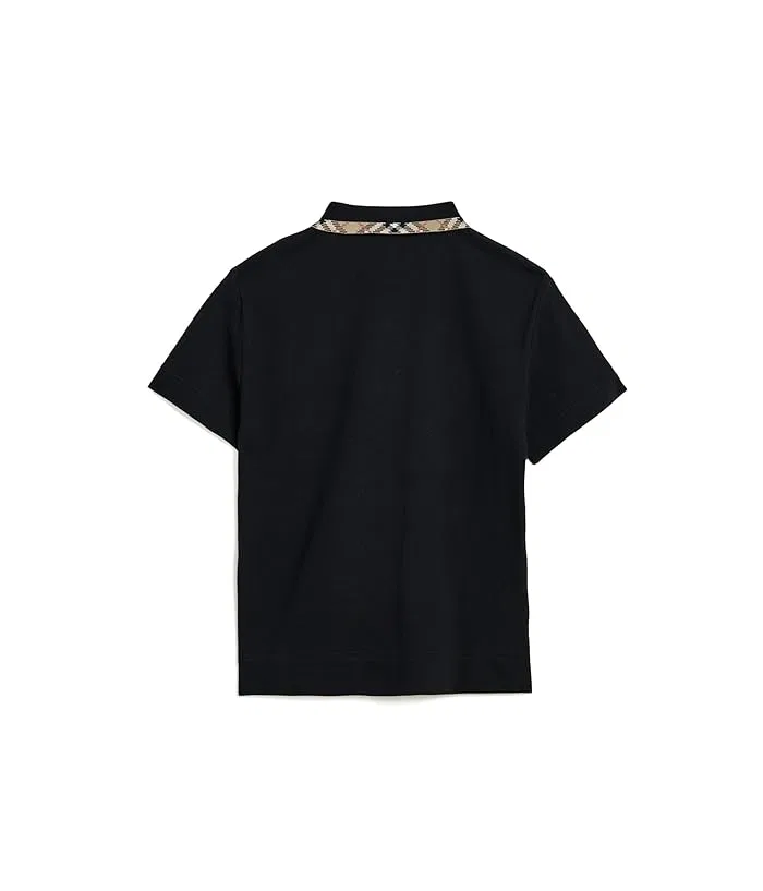 Рубашка хлопковая Johane Burberry Kids, Black — фото 2