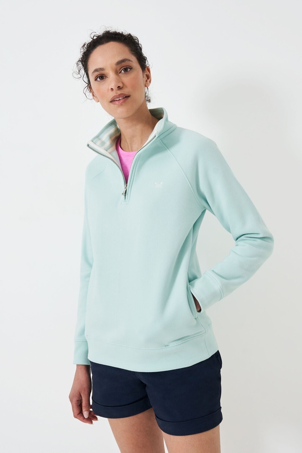 

Короткая толстовка на молнии Crew Clothing Crew Clothing Company, фиолетовый