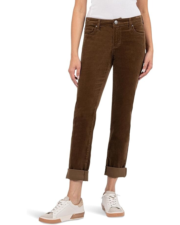 

Брюки KUT from the Kloth Catherine Boyfriend in Corduroy, цвет Brunette