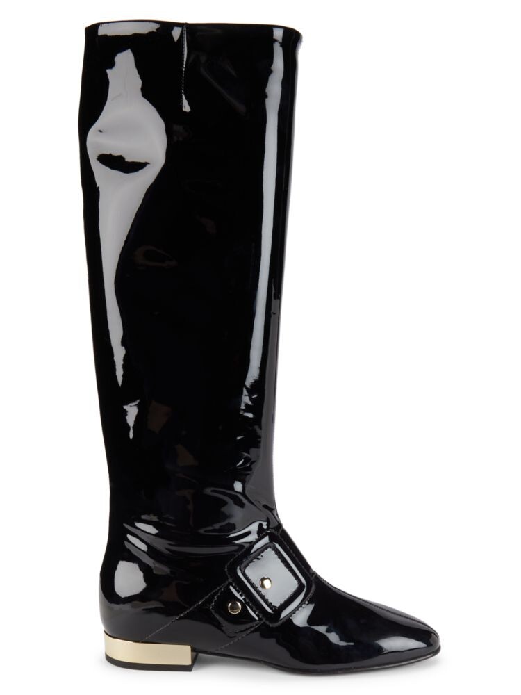 

Сапоги до колена из лакированной кожи Roger Vivier, черный