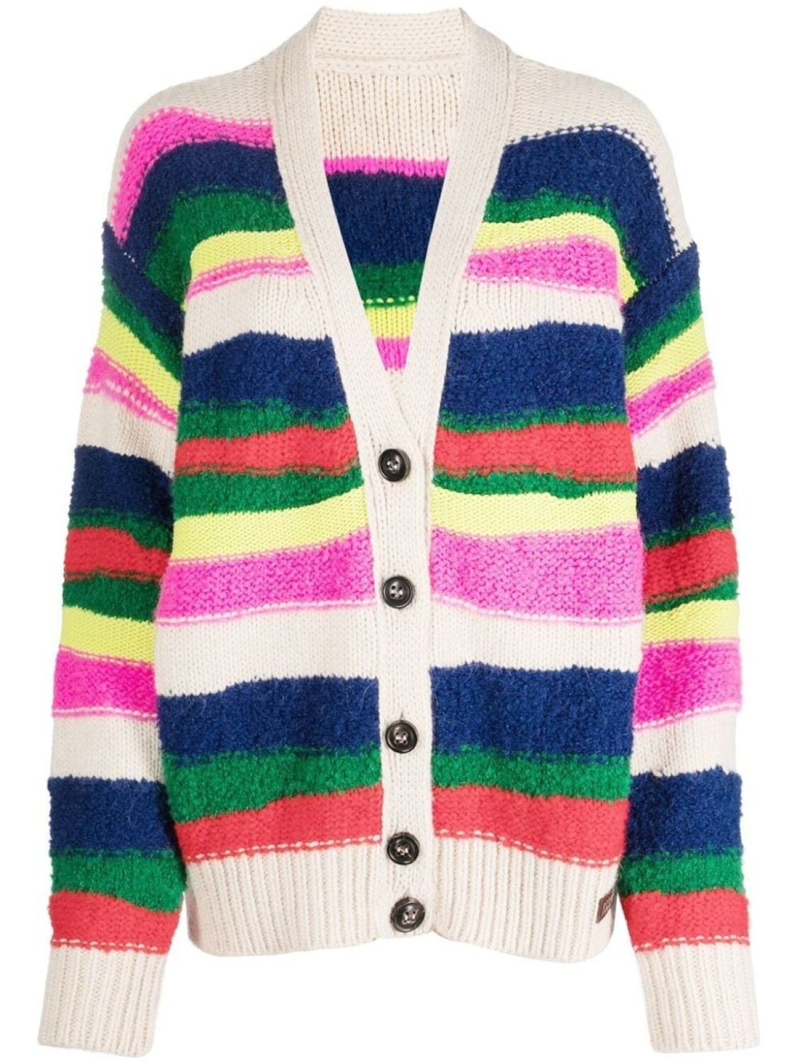 

Dsquared2 striped brushed cardigan, нейтральный цвет