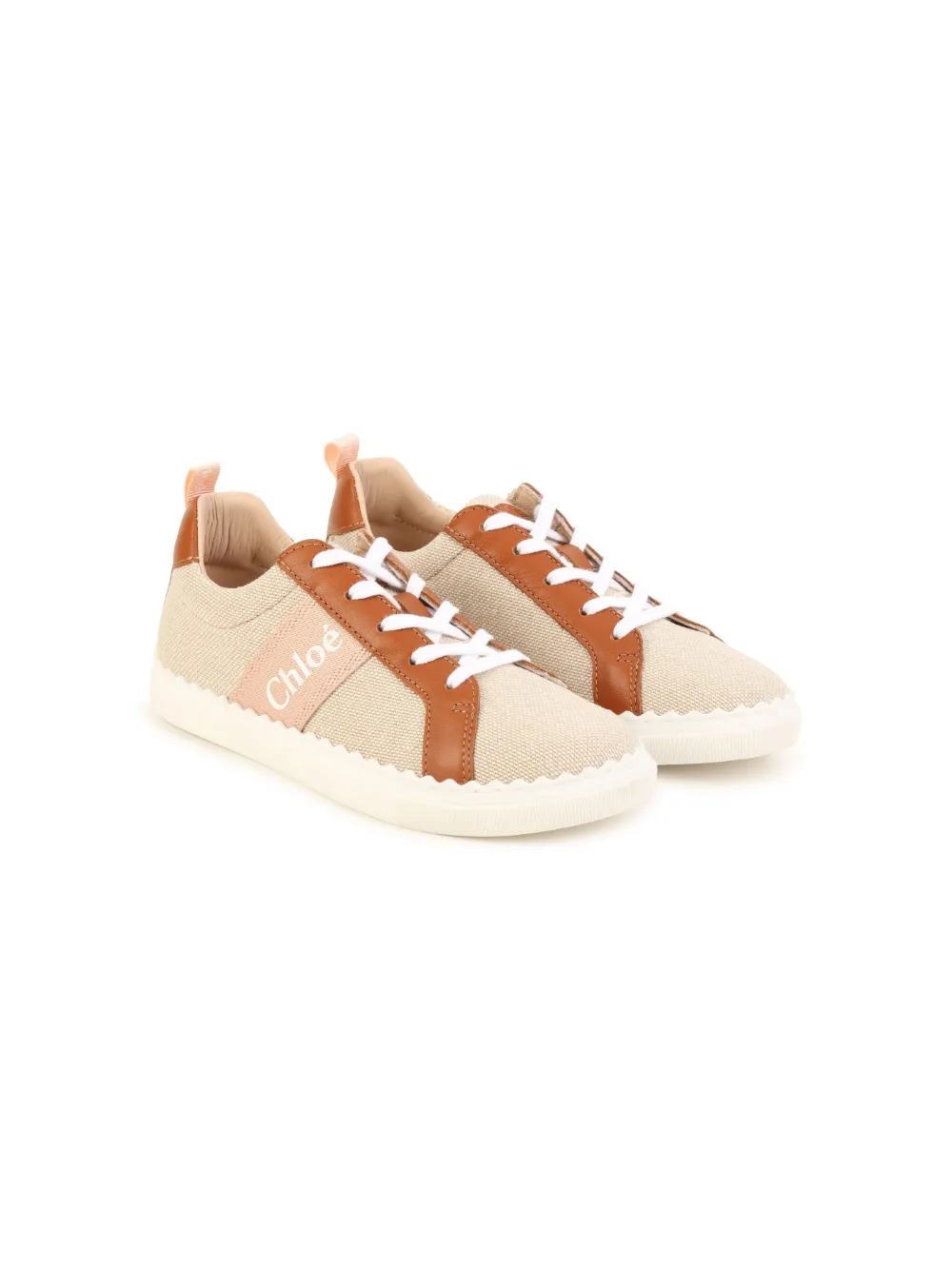 

Кеды с логотипом Chloé Kids, нейтральный