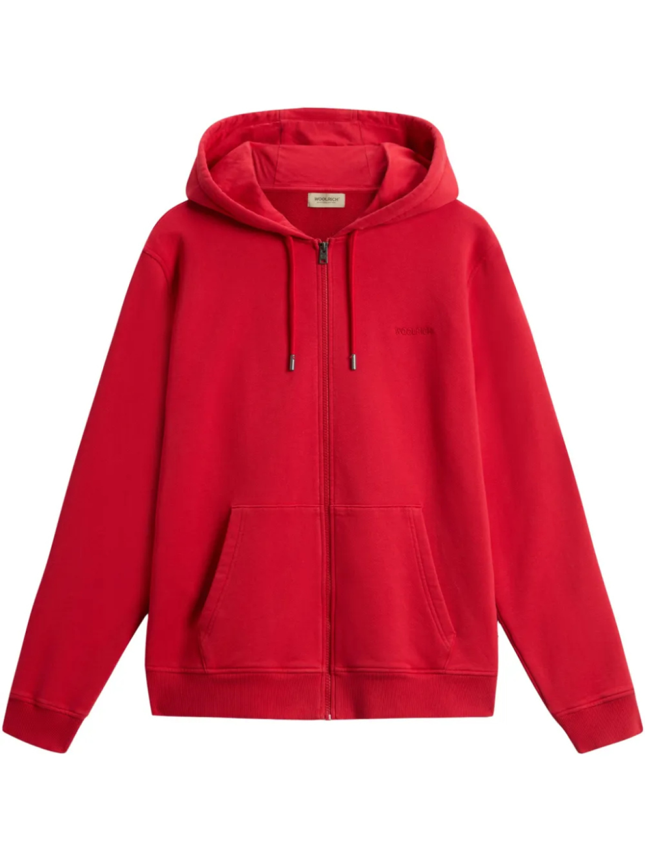

Толстовка с капюшоном из флиса на молнии Woolrich, красный