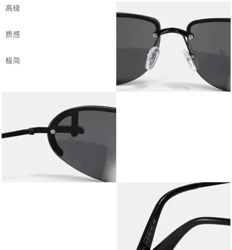 

Солнцезащитные очки 2026 года для женщин и мужчин, качественные безободковые очки для активного отдыха и спорта, защита от ультрафиолета UV400 MTZJH, Sliver-sliver