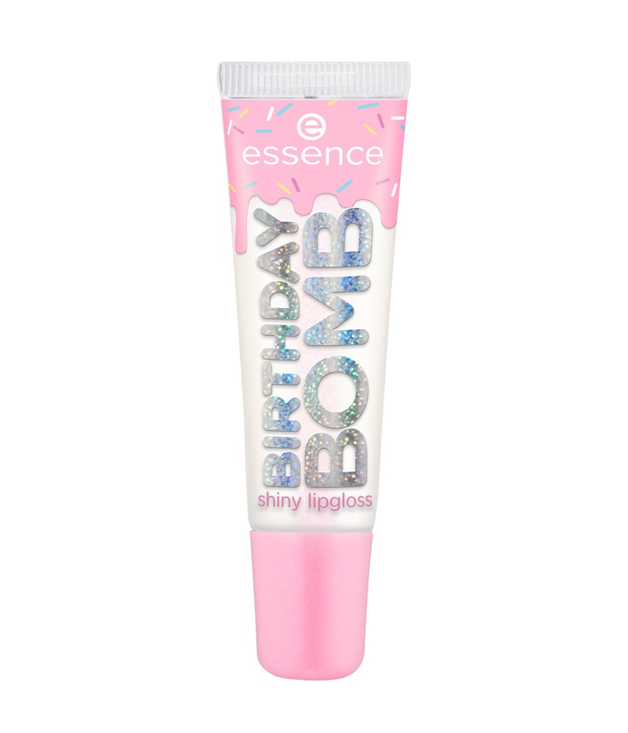 

Блеск для губ essence BIRTHDAY BOMB shiny lipgloss, Nr. 01 - Cake My Day!, 10 ml