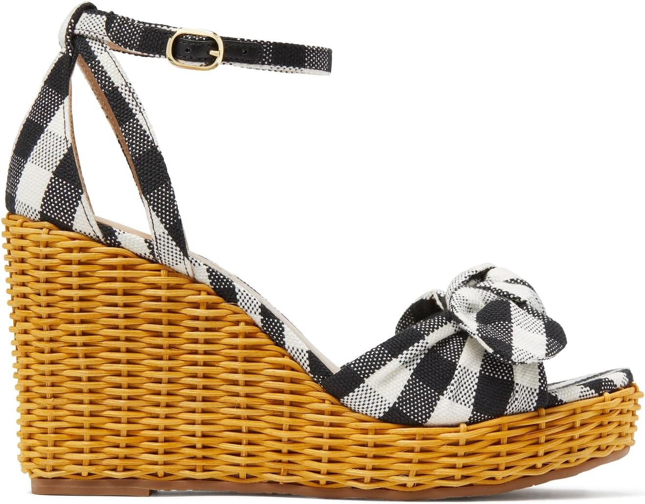 Сандалии Kate Spade New York Tianna Wicker, цвет Black/Cream — фото 4