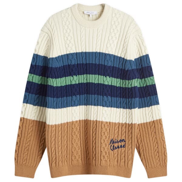 

Джемпер с косичным узором от Maison kitsune Maison Kitsuné, бежевый
