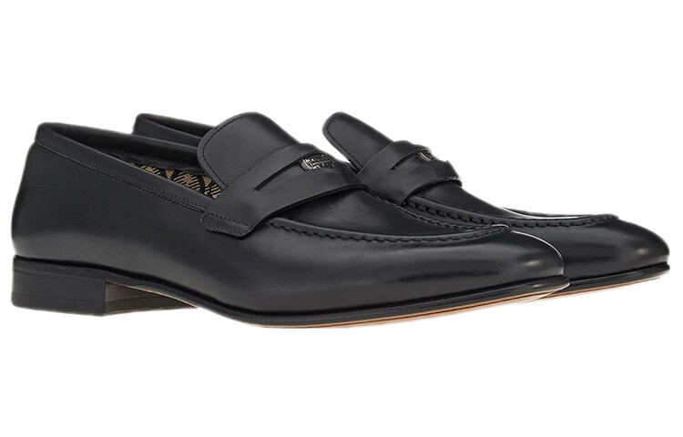 Мужские повседневные мужские низкие черные Ferragamo — фото 2