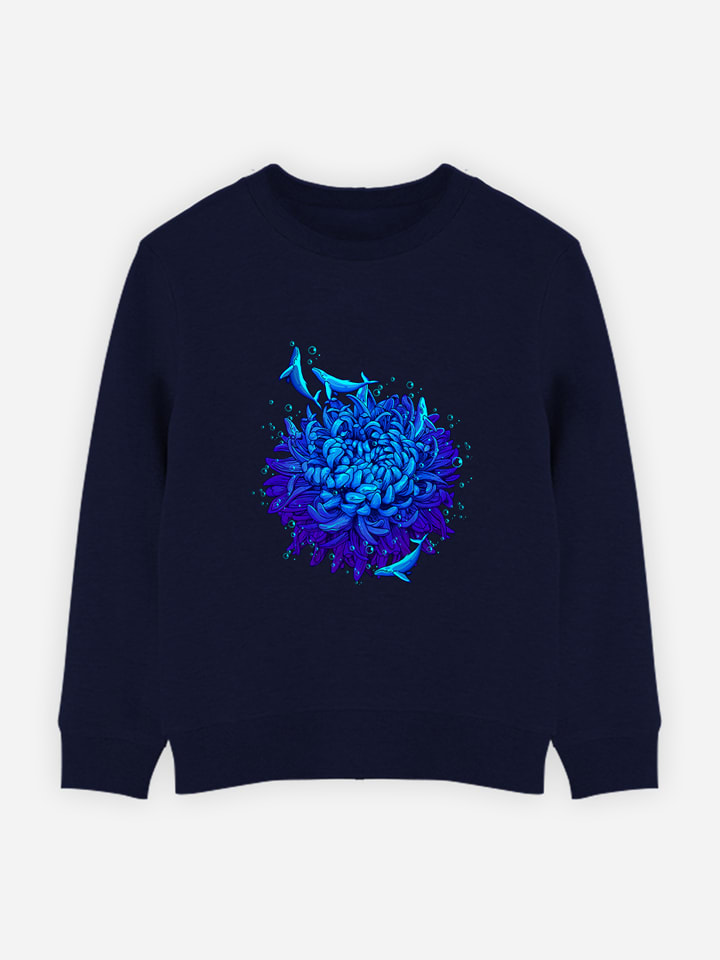 

Толстовка WOOOP Sweatshirt Sea Flower, темно-синий