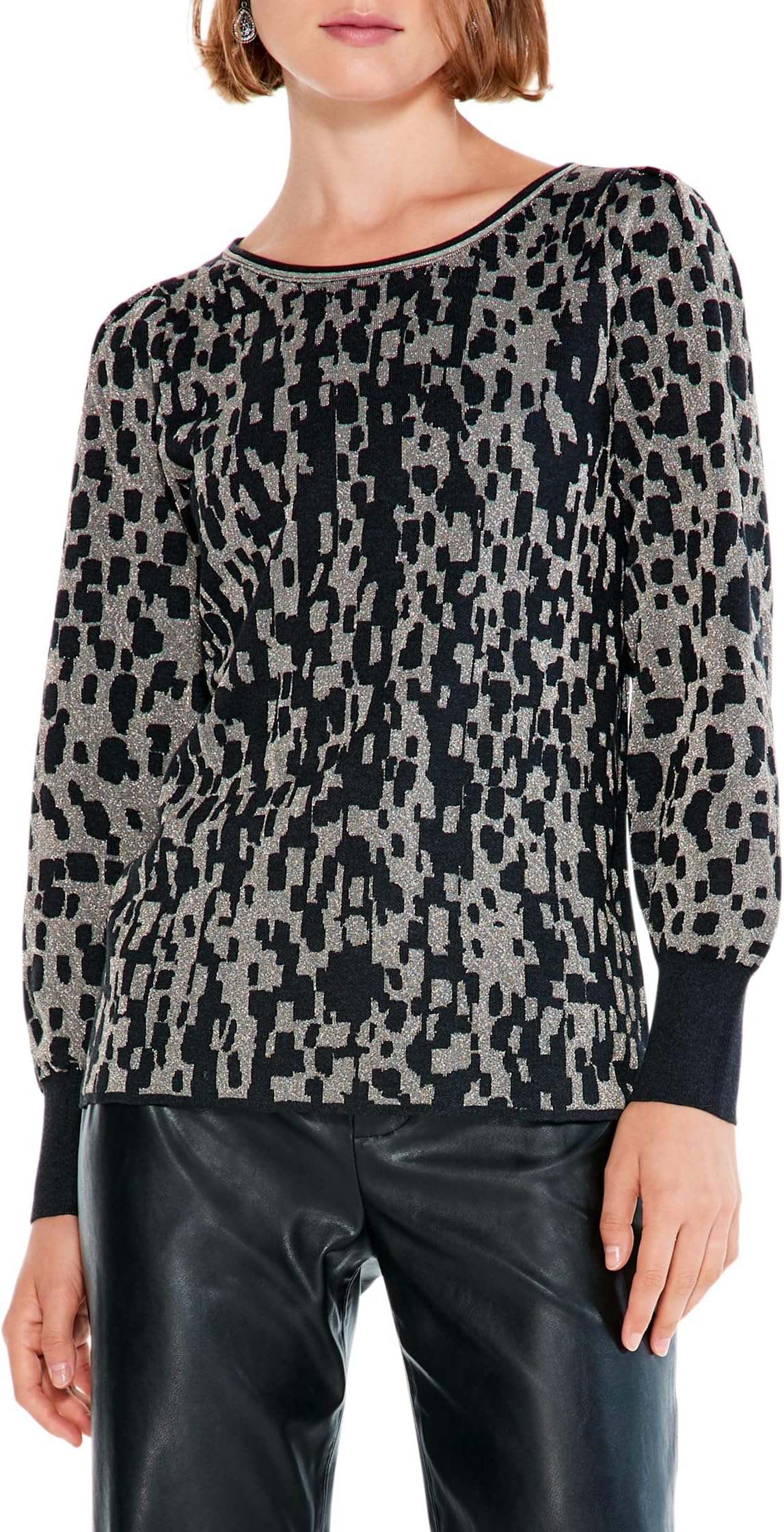 

Свитер NIC+ZOE Twilight Shimmer Sweater, цвет Black Multi